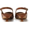imageMostrin Slingback Kitten Heels for Women Pointed Closed Toe Heels Low Pumps Shoes for Party Work OfficeBrown