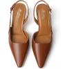 imageMostrin Kitten Heels for Women Slingback Pointed Closed Toe Heels Womens Pumps Shoes for Wedding Party CommutingBrown Pu10