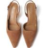 imageMostrin Kitten Heels for Women Slingback Pointed Closed Toe Heels Womens Pumps Shoes for Wedding Party CommutingBrown Suede10