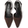 imageMostrin Kitten Heels for Women Slingback Pointed Closed Toe Heels Womens Pumps Shoes for Wedding Party CommutingDark Brown Suede10