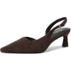 imageMostrin Kitten Heels for Women Slingback Pointed Closed Toe Heels Womens Pumps Shoes for Wedding Party CommutingDark Brown Suede10