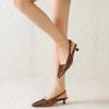 imageMostrin Slingback Kitten Heels for Women Pointed Closed Toe Heels Low Pumps Shoes for Party Work OfficeBrown Zebra
