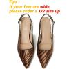 imageMostrin Slingback Kitten Heels for Women Pointed Closed Toe Heels Low Pumps Shoes for Party Work OfficeBrown Zebra
