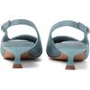 imageMostrin Slingback Kitten Heels for Women Pointed Closed Toe Heels Low Pumps Shoes for Party Work OfficeLight Blue Suede