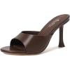 imageMostrin Kitten Heels for Women Round Toe Heels With Bow Vintage Mules Sexy Slip on Stiletto Backless Sandals for Party DailyDarkbrown08