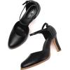 imageMostrin Womens Chunky High Heels Closed Toe Ankle Strap Pumps Vintage Party Work Office Pumps Shoes Comfortable Dress Shoes for WomenBlack