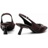 imageMostrin Kitten Heels for Women Pointed Toe Pumps Patent Leather Low Heel Slingback Heels with Buckle Dress Shoes for Dating Party WorkingDarkbrown Suede 03