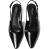 image:imageMostrin Kitten Heels for Women Pointed Toe Pumps Patent Leather Low Heel Slingback Heels with Buckle Dress Shoes for Dating Party WorkingBlack P03