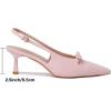 image:imageMostrin Kitten Heels for Women Pointed Toe Pumps Patent Leather Low Heel Slingback Heels with Buckle Dress Shoes for Dating Party WorkingPink P03