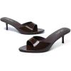 image:imageMostrin Kitten Heels for Women Pointed Toe Vintage Mules Heels Sexy Slip on Stiletto Backless Sandals for Party Wedding DailyChocbrown