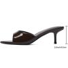 image:imageMostrin Kitten Heels for Women Pointed Toe Vintage Mules Heels Sexy Slip on Stiletto Backless Sandals for Party Wedding DailyChocbrown