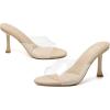 image:imageMostrin Kitten Heels for Women Round Toe Heels With Bow Vintage Mules Sexy Slip on Stiletto Backless Sandals for Party DailyClear08