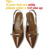 image:imageMostrin Kitten Heels for Women Slingback Pointed Closed Toe Heels Womens Pumps Shoes for Wedding Party CommutingBrown09