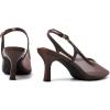 image:imageMostrin Kitten Heels for Women Slingback Pointed Closed Toe Heels Womens Pumps Shoes for Wedding Party CommutingDark Brown Mesh