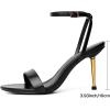 image:imageMostrin Strappy Heels for Women Lace Up Ankle Strap Round Open Toe Stiletto High Heels Womens Heeled Sandals for Prom Party DailyBlack08
