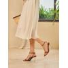 image:imageMostrin Strappy Heels for Women Lace Up Ankle Strap Round Open Toe Stiletto High Heels Womens Heeled Sandals for Prom Party DailyBrown08