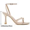 image:imageMostrin Strappy Heels for Women Lace Up Ankle Strap Round Open Toe Stiletto High Heels Womens Heeled Sandals for Prom Party DailyNude10