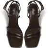 image:imageMostrin Womens Sandals Strappy Heels for Women Ankle Strap Lace Up Square Open Toe Heels Tie Up Stiletto High Heeled Sandals for Prom Party Daily WearCoffee Brown