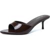 image:imageMostrin Kitten Heels for Women Pointed Toe Vintage Mules Heels Sexy Slip on Stiletto Backless Sandals for Party Wedding DailyChocbrown