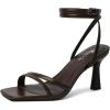 image:imageMostrin Womens Sandals Strappy Heels for Women Ankle Strap Lace Up Square Open Toe Heels Tie Up Stiletto High Heeled Sandals for Prom Party Daily WearCoffee Brown