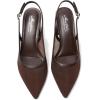 image:imageMostrin Block Slingback Heels for Women Pointed Closed Toe Chunky Heels Office Work Shoes Womens Pumps for Business CasualDark Brown Mesh