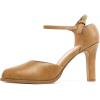 image:imageMostrin Closed Toe Chunky High Heels Comfortable Dress Shoes for Women Pumps Vintage Heels Dressy Wedding Party Formal Office Business DOrsay Pumps ShoesLight Brown