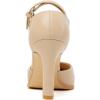 image:imageMostrin Closed Toe Chunky High Heels Comfortable Dress Shoes for Women Pumps Vintage Heels Dressy Wedding Party Formal Office Business DOrsay Pumps ShoesNude