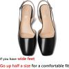 image:imageMostrin Black Chunky Low Heels for Women DOrsay Slingback Block Heel Pumps Closed Square Toe Mary Jane Dress Shoes for Work Office Daily Wedding
