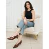 image:imageMostrin Kitten Heels for Women Pointed Closed Toe Heels Low Pumps Shoes for Party Work OfficeChoc Brown