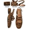 image:imageMostrin Mary Jane Shoes Women Slingback Chunky Low Heels for Women Closed Rounded Toe Ankle Strap Pumps Daily Wedding Party Dress ShoesLeopard