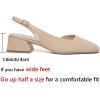 image:imageMostrin Nude Chunky Low Heels for Women DOrsay Slingback Block Heel Pumps Closed Square Toe Mary Jane Dress Shoes for Work Office Daily Wedding