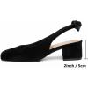 image:imageMostrin Womens Chunky Low Heels DOrsay Slingback Block Heel Pumps Closed Square Toe Dress Shoes for Work Office Daily WeddingBlack 05