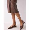 image:imageMostrin Womens Chunky Low Heels DOrsay Slingback Block Heel Pumps Closed Square Toe Dress Shoes for Work Office Daily WeddingChocbrown 03