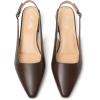 image:imageMostrin Womens Chunky Low Heels DOrsay Slingback Block Heel Pumps Closed Square Toe Dress Shoes for Work Office Daily WeddingChocbrown 03