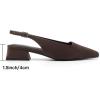 image:imageMostrin Womens Chunky Low Heels DOrsay Slingback Block Heel Pumps Closed Square Toe Dress Shoes for Work Office Daily WeddingDarkbrown Suede 03