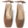 image:imageMostrin Womens Chunky Low Heels DOrsay Slingback Block Heel Pumps Closed Square Toe Dress Shoes for Work Office Daily WeddingLightcoffee 05