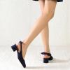 image:imageMostrin Womens Chunky Low Heels DOrsay Slingback Block Heel Pumps Closed Square Toe Dress Shoes for Work Office Daily WeddingNavyblue 05