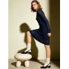 image:imageMostrin Womens Chunky Low Heels DOrsay Slingback Block Heel Pumps Closed Square Toe Dress Shoes for Work Office Daily WeddingNavyblue 05