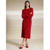 image:imageMostrin Womens Chunky Low Heels DOrsay Slingback Block Heel Pumps Closed Square Toe Dress Shoes for Work Office Daily WeddingRed 05