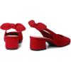 image:imageMostrin Womens Chunky Low Heels DOrsay Slingback Block Heel Pumps Closed Square Toe Dress Shoes for Work Office Daily WeddingRed 05