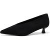 image:imageMostrin Kitten Heels for Women Pointed Closed Toe Heels Low Pumps Shoes for Party Work OfficeBlack Suede