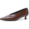 image:imageMostrin Kitten Heels for Women Pointed Closed Toe Heels Low Pumps Shoes for Party Work OfficeChoc Brown