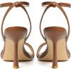 image:imageMostrin Strappy Heels for Women Lace Up Ankle Strap Round Open Toe Stiletto High Heels Womens Heeled Sandals for Prom Party DailyBrown 06
