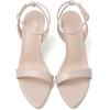 image:imageMostrin Strappy Heels for Women Lace Up Ankle Strap Round Open Toe Stiletto High Heels Womens Heeled Sandals for Prom Party DailyNude 06