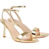 image:imageMostrin Strappy Heels for Women Lace Up Ankle Strap Round Open Toe Stiletto High Heels Womens Heeled Sandals for Prom Party DailyShiny Gold 06