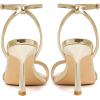 image:imageMostrin Strappy Heels for Women Lace Up Ankle Strap Round Open Toe Stiletto High Heels Womens Heeled Sandals for Prom Party DailyShiny Gold 06