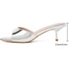 image:imageMostrin Kitten Heels for Women Pointed Toe Vintage Mules Heels Sexy Slip on Stiletto Backless Sandals for Party Wedding DailySilver
