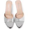 image:imageMostrin Kitten Heels for Women Pointed Toe Vintage Mules Heels Sexy Slip on Stiletto Backless Sandals for Party Wedding DailySilver