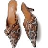 image:imageMostrin Kitten Mules Heels for Women Pointed Closed Toe Heels Vintage Slip on Stiletto Dressy Pumps ShoesLeopard Mesh02