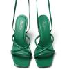 image:imageMostrin Womens Sandals Strappy Heels for Women Lace Up Square Open Toe Heels Tie Up High Heeled Sandals for Prom Party Daily WearDark Green